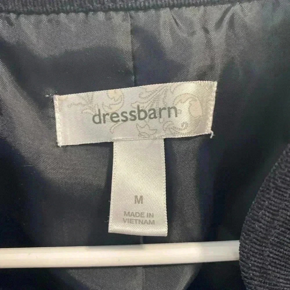 Open Front Double-Breasted Blazer Navy Blue Soft Corduroy 3/4 Sleeve Size Medium - Picture 2 of 9